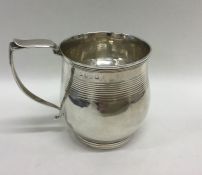 A small Georgian silver tapering christening cup w