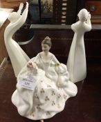 Decorative Coalport figures and others.