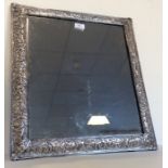 A massive 17th Century rectangular silver mirror a