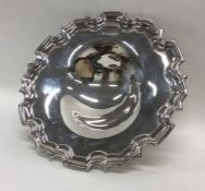 A modern silver bonbon dish on pedestal base. Appr