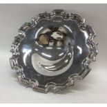 A modern silver bonbon dish on pedestal base. Appr