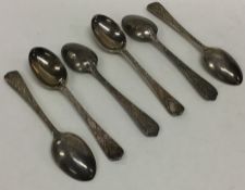 A good quality set of six silver Edwardian spoons