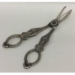 A pair of heavy silver grape scissors. Birmingham.
