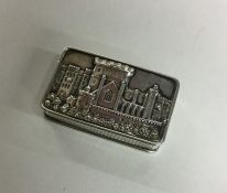 A rare Georgian silver castle top vinaigrette, the