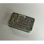 A rare Georgian silver castle top vinaigrette, the