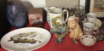 A Sylvac dog, Coronation chinaware, etc.