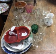 Carnival glass, decorative china, etc.