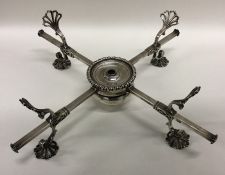 A rare Antique silver dish cross. London 1766. By