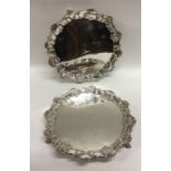 A good matched pair of George II silver waiters wi