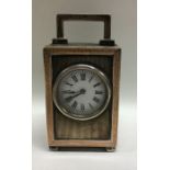 A good quality engine turned carriage clock with g
