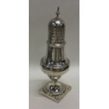 A good Georgian silver caster on square base. Lond