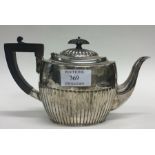 A small silver bachelors teapot. Approx. 244 grams