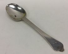 A good dog nose silver spoon with rat tail bowl. L