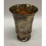 A Victorian tapering goblet on pedestal base with g