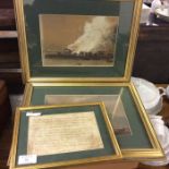A pair of framed and glazed watercolours, etc.