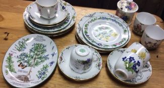 Decorative floral tea ware.