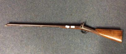 An old double barrel flintlock gun.