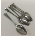 A good set of six Georgian OE pattern teaspoons. L