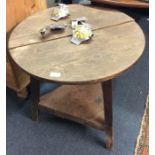 Old circular cricket table.