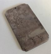 A heavy silver Chinese ingot. Approx. 135 grams. E