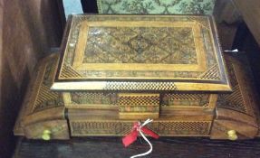 A Continental inlaid jewellery box.