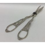 A pair of silver grape scissors. London. By CC. Ap