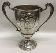 A good quality silver two handled trophy cup, attr