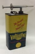 A "Valvoline Oil" can.