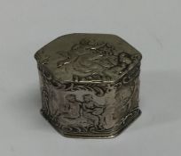 A small Dutch silver counter box decorated with ch