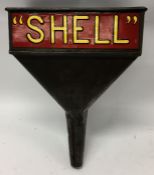 A "Shell" metal funnel. (1).