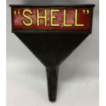 A "Shell" metal funnel. (1).