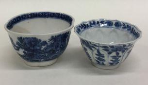 A small early blue and white Chinese bowl together