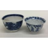 A small early blue and white Chinese bowl together