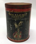 A "Tecalemit Lubricant" oil can.