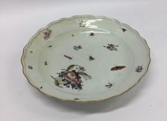 An attractive Delft fruit dish decorated with flow
