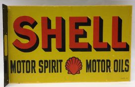 A rectangular "Shell Motor Spirit Motor Oils" doub