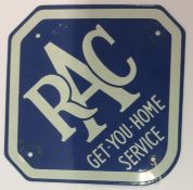 A small "RAC Get-You-Home Service" metal and ename