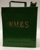 A "W.M.&S" fuel can. (1).