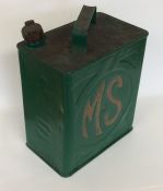 An "M.S" fuel can. (1).