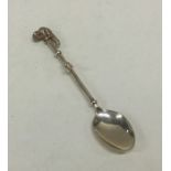 PATRICK MAVROS: A novelty silver spoon decorated w
