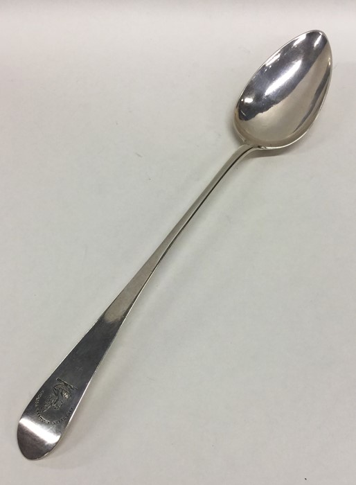 A Georgian OE pattern silver basting spoon. Approx