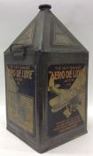 A large "The New Gamage Aero Deluxe Motor Oil" can