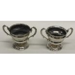A pair of stylish Continental silver miniature tro