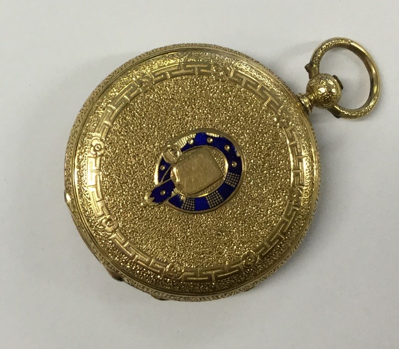 A lady's 18 carat fob watch with gilt dial. Approx - Image 2 of 2