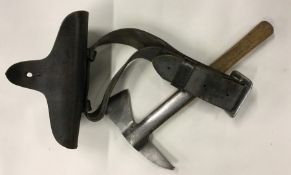 An unusual Merryweather fireman's axe with oak han