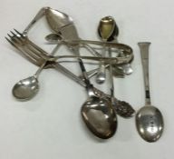 A quantity of silver cutlery. Various dates and ma