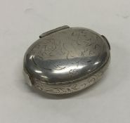 A 17th Century Continental silver box engraved wit