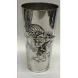 A Continental tapering goblet mounted with a bird