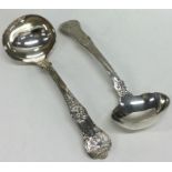 A good pair of Kings' pattern sauce ladles with sh