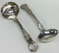 A good pair of Kings' pattern sauce ladles with sh